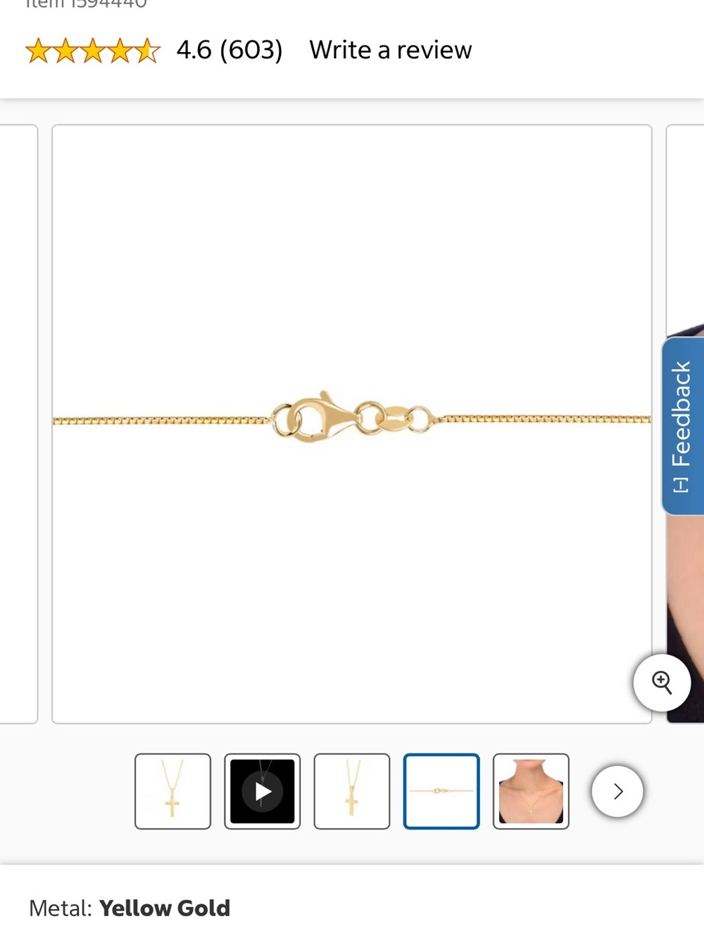 BNWT 14kt Gold High Polish Cross Pendant - Picture 5 of 9